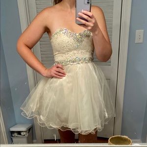 Cream homecoming dress